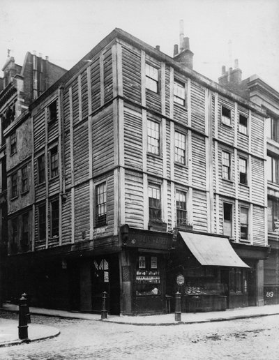 Hoek van Fore Street en Milton Street, ca. 1884 door Henry Dixon